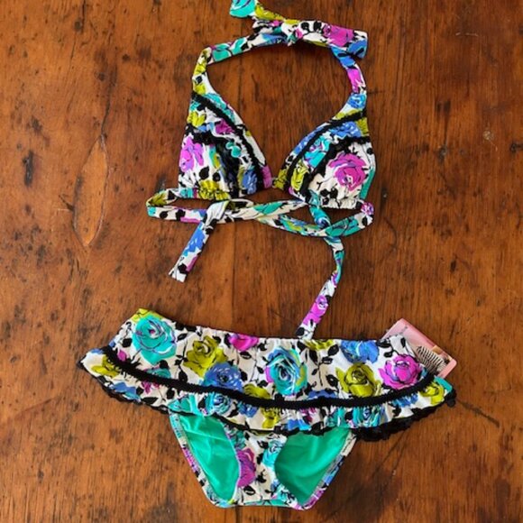Betsey Johnson Floral Bikini Set - Picture 1 of 9